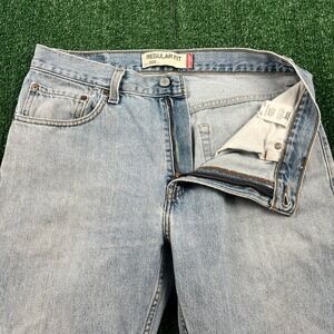 Vintage Levi's 505 Red Tab Jeans Mens 34x27.5" Blue Light Wash Straight Leg Y2K